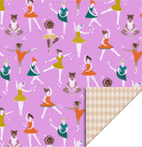 Ballet Pink - harlequin beige cadeaupapier 70 x 300 cm