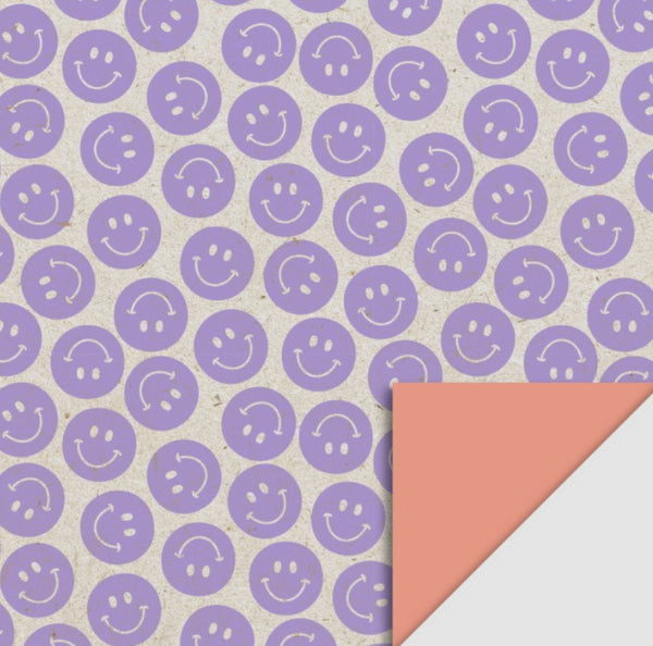 Smile Lilac - Salmon Cadeaupapier 70 x 300 cm