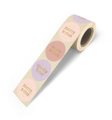 Goudfolie stickres - christmas wishes lila, roze, lichtroze 10st