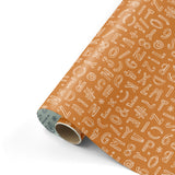 Typo Graphic Roest/Wit Cadeaupapier 50 x 300 cm