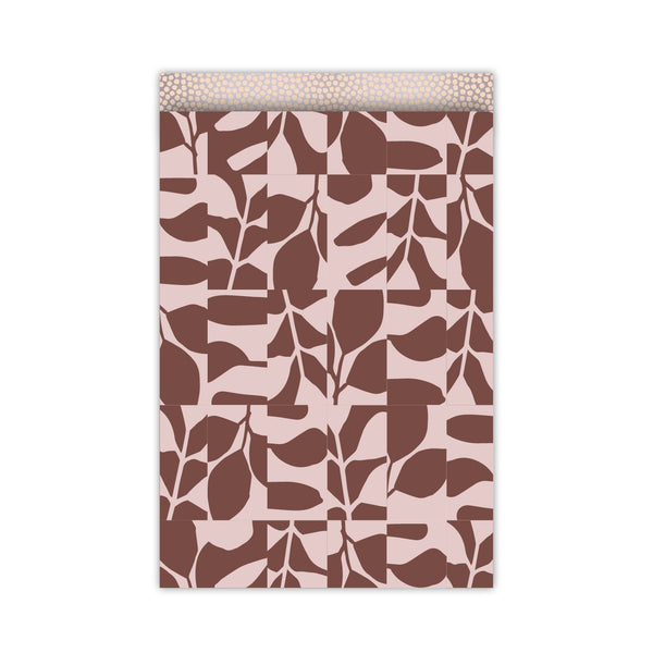 Vlakke zak L - Abstract Botanics 17 x 25 cm - 5 st
