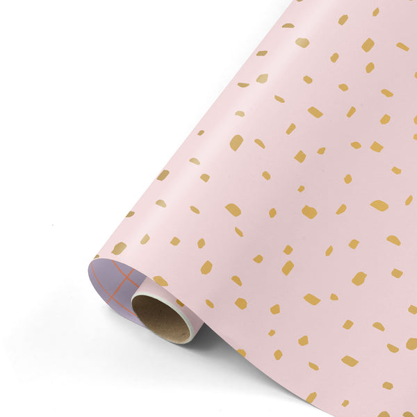 Slim Tiles/Minmal Dots Warm Cadeaupapier 50 x 300 cm