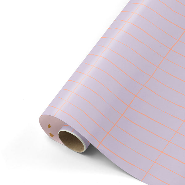 Slim Tiles/Minmal Dots Warm Cadeaupapier 50 x 300 cm