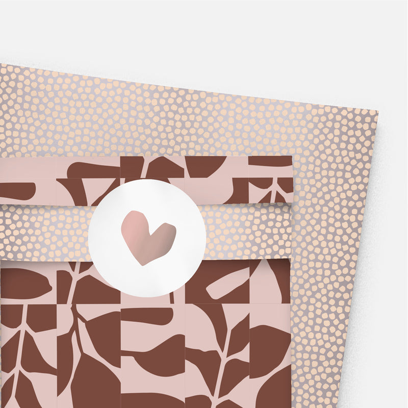 Vlakke zak L - Abstract Botanics 17 x 25 cm - 5 st