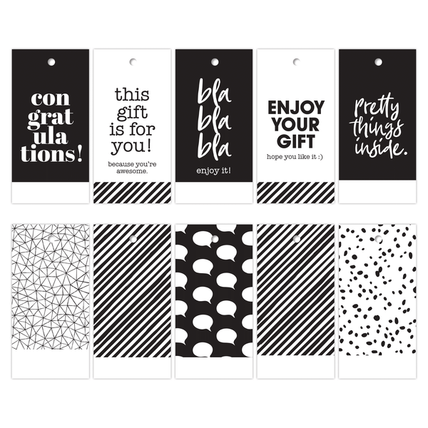 Label Set Black/White