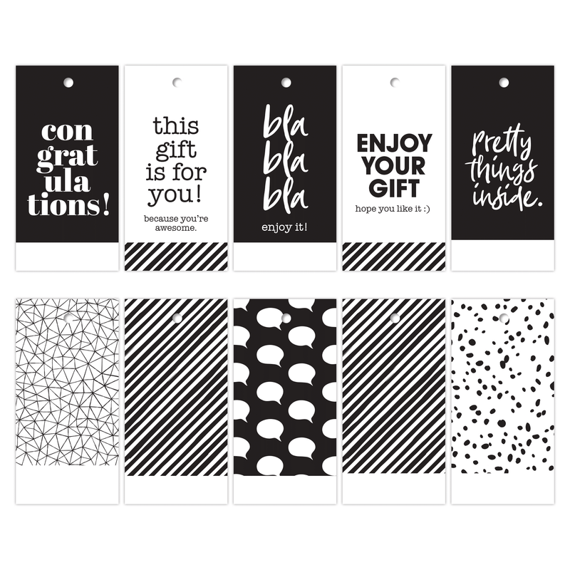 Label Set Black/White