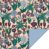 Flowers Vintage Peach/Polar Blue Cadeaupapier 70 x 300 cm