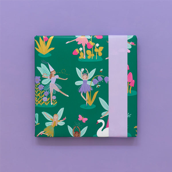 Fairy Tale Jade Blue/Lilac Cadeaupapier 70 x 300 cm