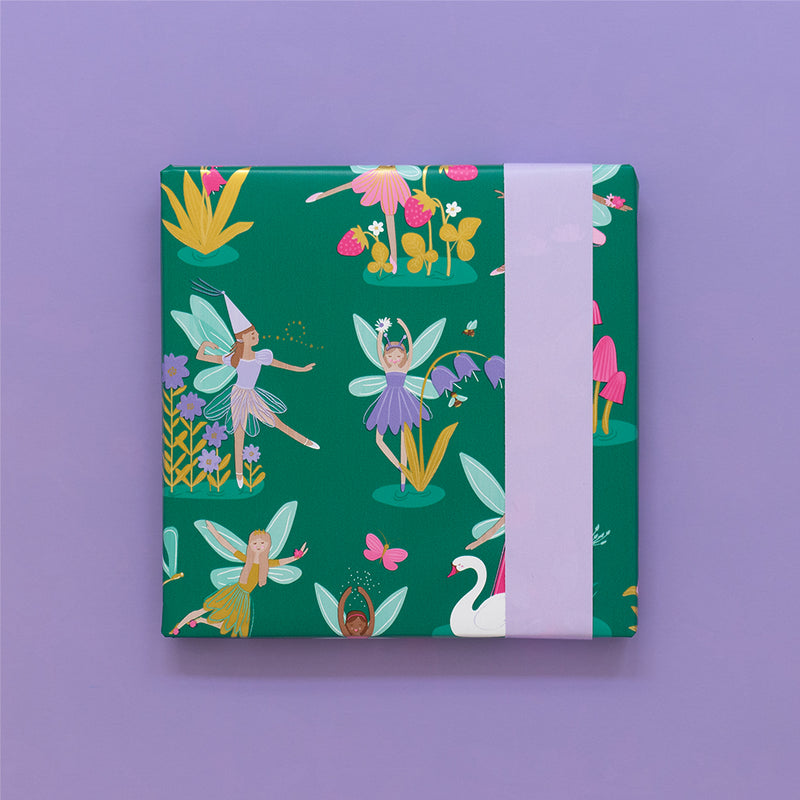 Fairy Tale Jade Blue/Lilac Cadeaupapier 70 x 300 cm