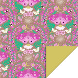 Botanic Pink - Yellow Cadeaupapier 70 x 300 cm