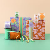 Love Hearts Cognac - Mint Cadeaupapier 70 x 300 cm