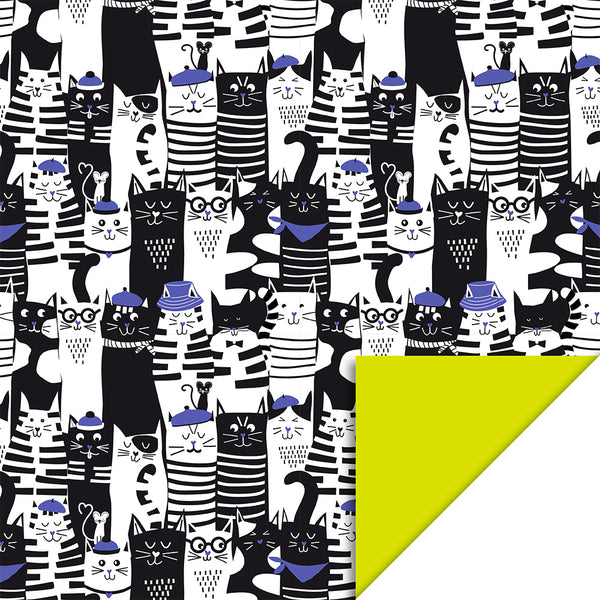 Cats - Lemon Cadeaupapier 70 x 300 cm
