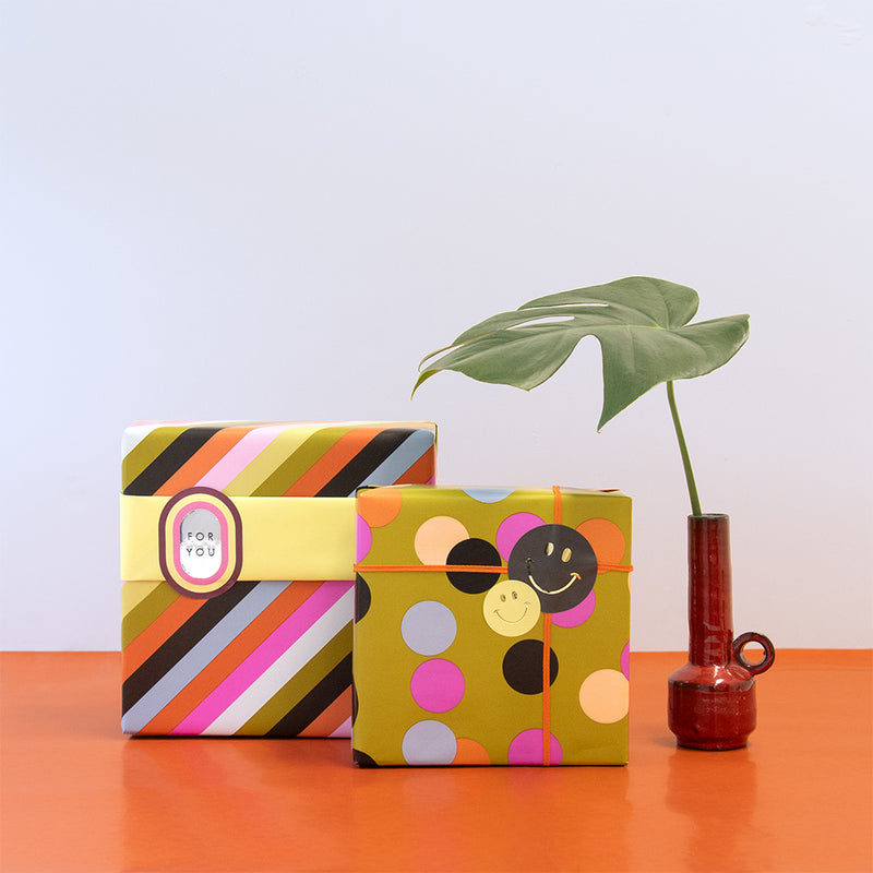 Multi Stripes - Yellow Cadeaupapier 70 x 300 cm