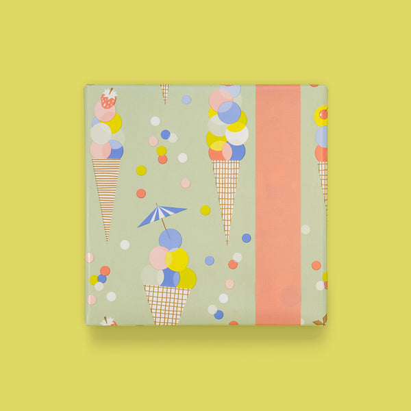 Ice Confetti - Bright Salmon Cadeaupapier 70 x 300 cm