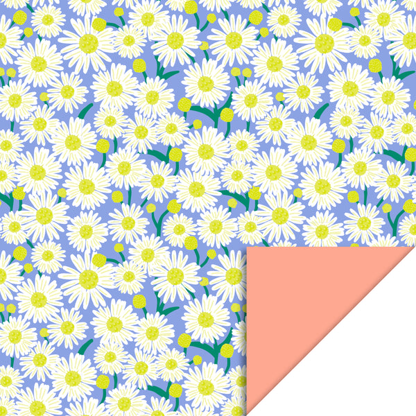 Daisy Blue - Salmon Cadeaupapier 70 x 300 cm