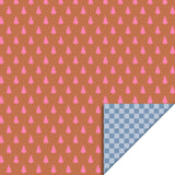 X-mas Tree Cognac/Pink Cadeaupapier 70 x 300 cm