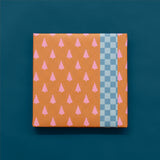 X-mas Tree Cognac/Pink Cadeaupapier 70 x 300 cm