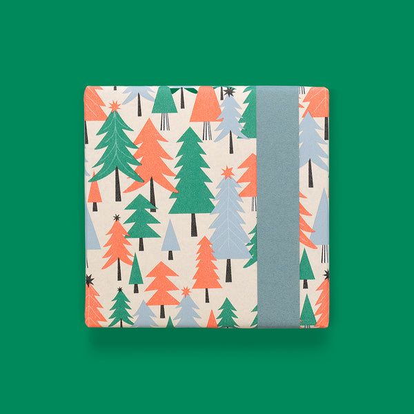 X-mas - Tree Graphic - Blue Cadeaupapier 70 x 300 cm