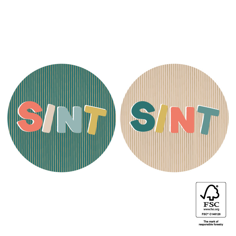 Stickers - Sint Letters Goud