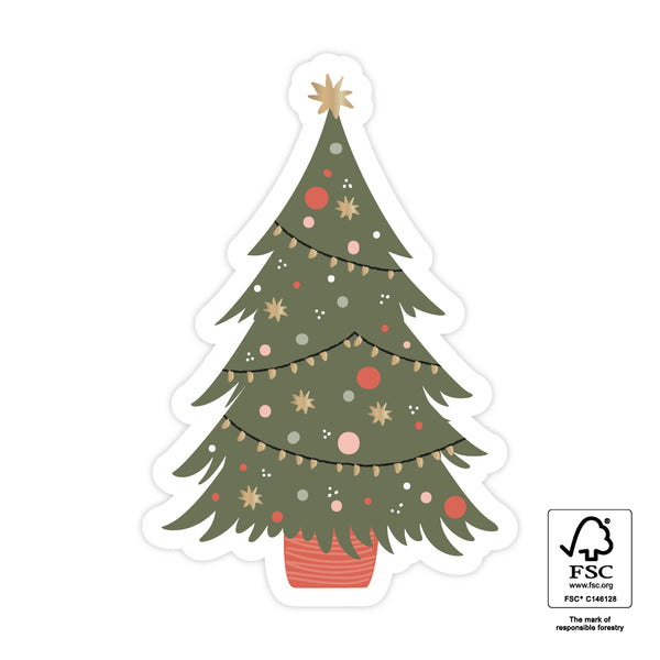 Stickers - Kerstboom 10 st