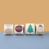 X-mas Stickers Multi - Text Merry Christmas Gold - 12 st