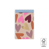 Vlakke zak M - Big Hearts - 12 x 19 cm - 5 st