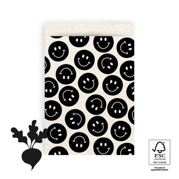 Vlakke zak L - Smiles - 17 x 25 cm - 5 st