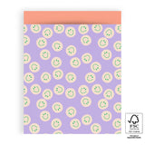 Vlakke zak XL - Smile Lilac - Salmon - 27 x 34 cm