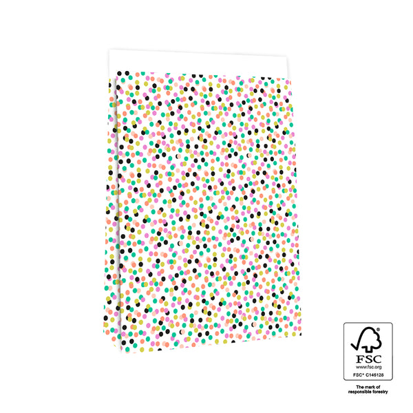 Blokbodemzak L - Small Confetti - 27 x 15 x 34 cm - 2 st