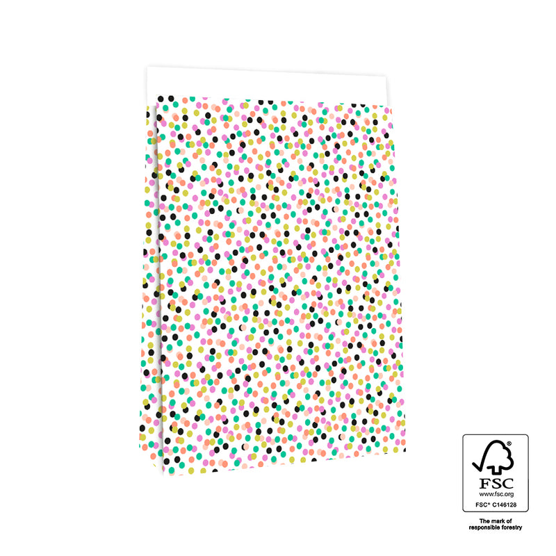 Blokbodemzak L - Small Confetti - 27 x 15 x 34 cm - 2 st