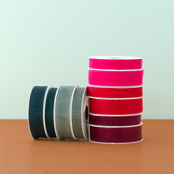 Linnen - Organza Beet Red Lint 15 mm