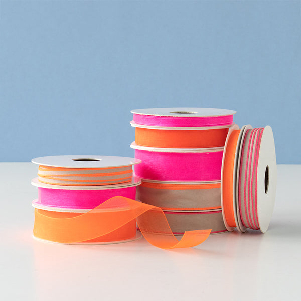 Katoen - Texture Fluor Edge Orange 6 mm