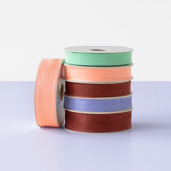 Linnen - Organza Peach 25 mm