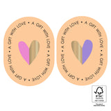 Duo - Oval Heart Gold 10 st