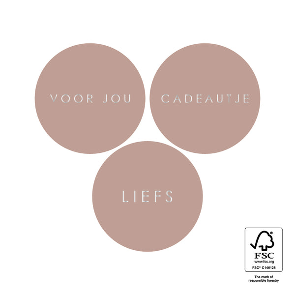 Tekst Silver - Taupe 12 st