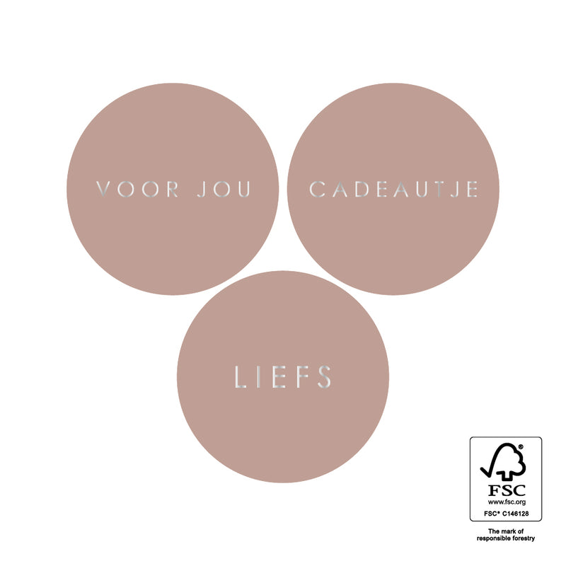 Tekst Silver - Taupe 12 st