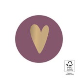 Goudfolie Hart - Beet Red - 10 st