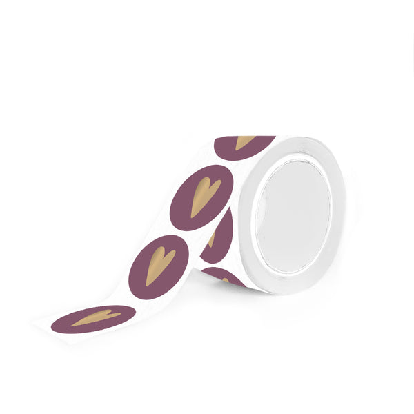 Goudfolie Hart - Beet Red - 10 st
