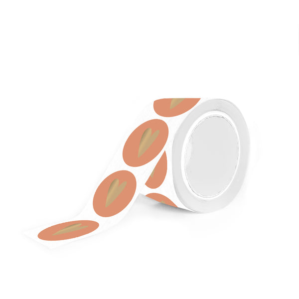 Goudfolie Hart - Dark Peach - 10 st
