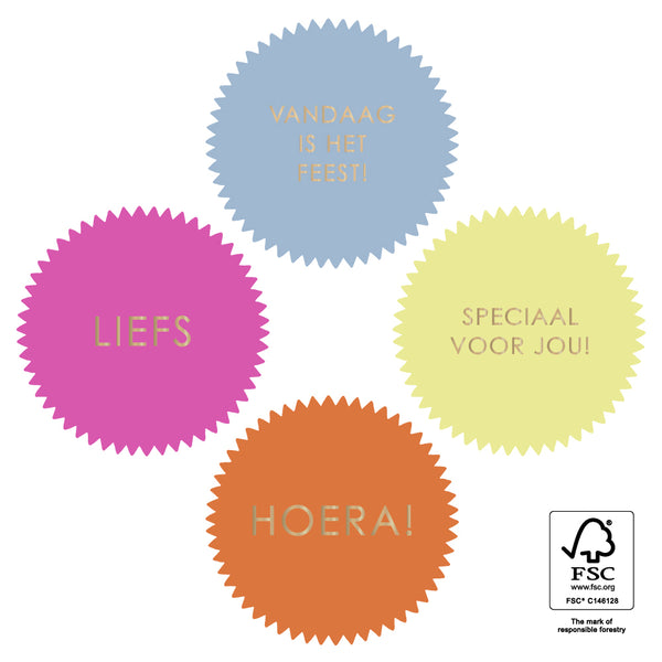 Goudfolie - Tekst Modern - Bright- 12 st