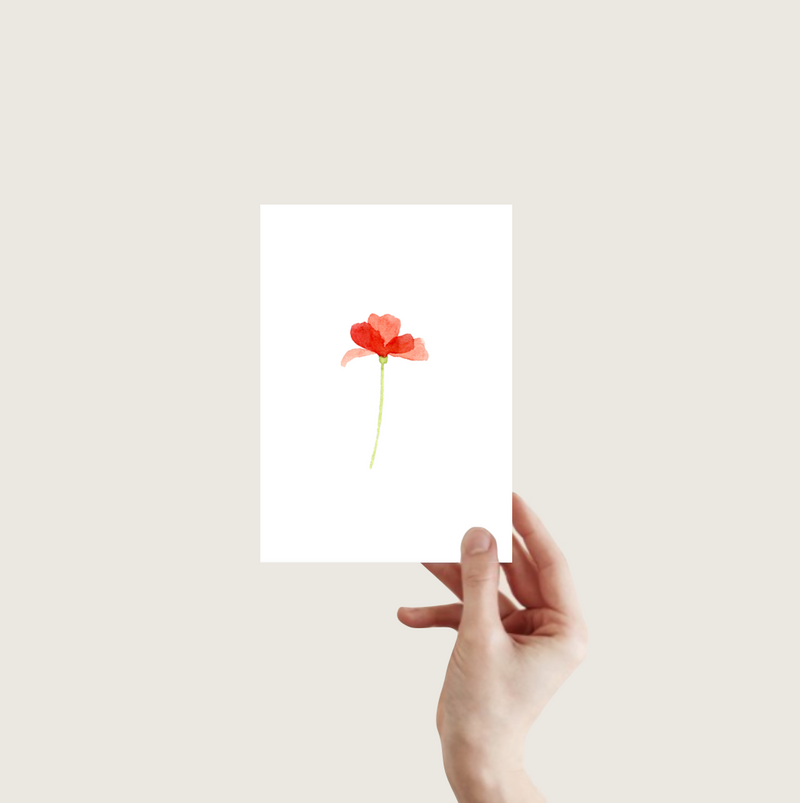 bloem-rood-ansichtkaart-a6