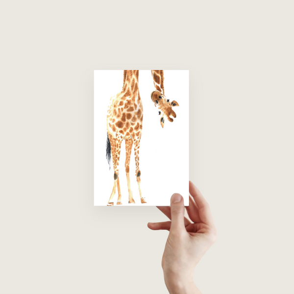 giraffe-lange-nek-ansichtkaart-a6