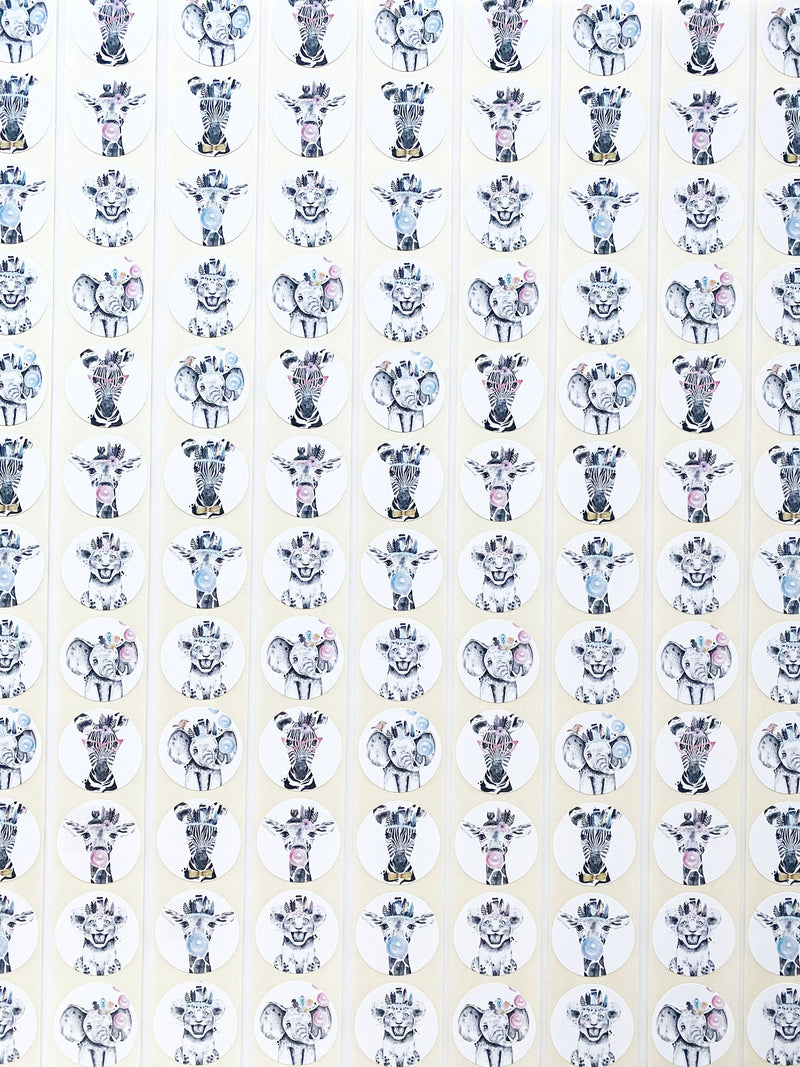Assortiment - Geboorte meisje Stickers Rond 12 st