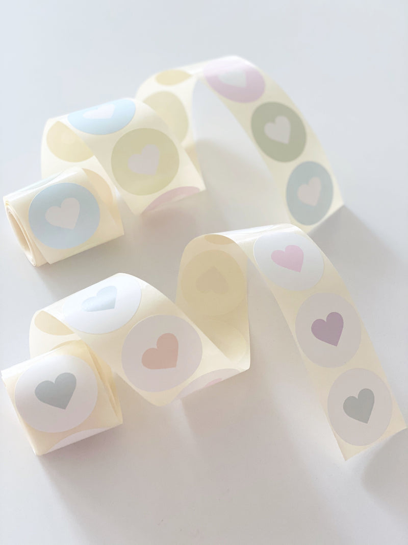 Assortiment - Hartjes Stickers Rond