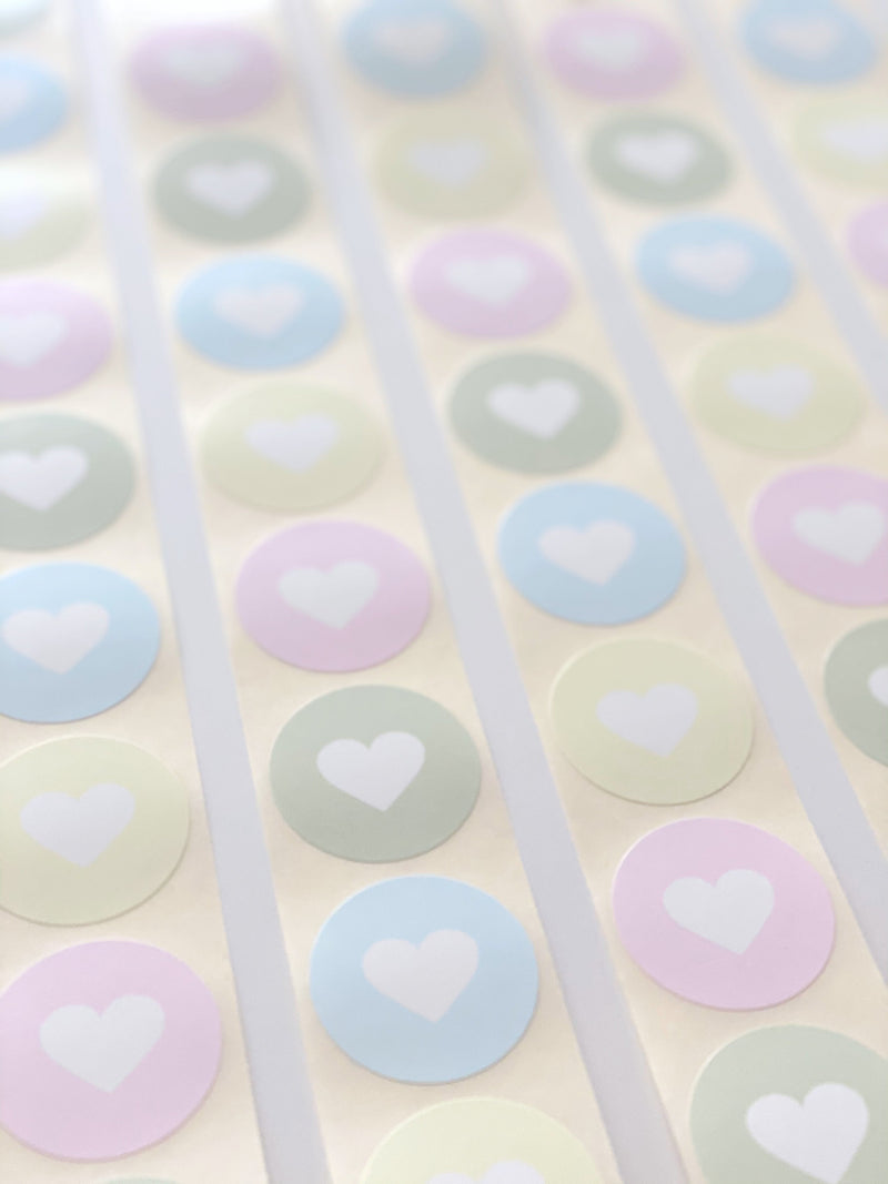 Assortiment - Hartjes Stickers Rond