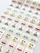 Assortiment - Vakantie Stickers Rond 12 st