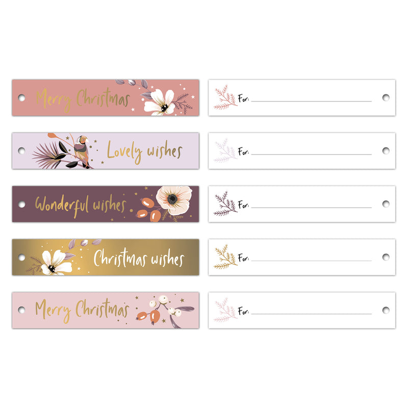 Labels - Christmas Ribbon Warm