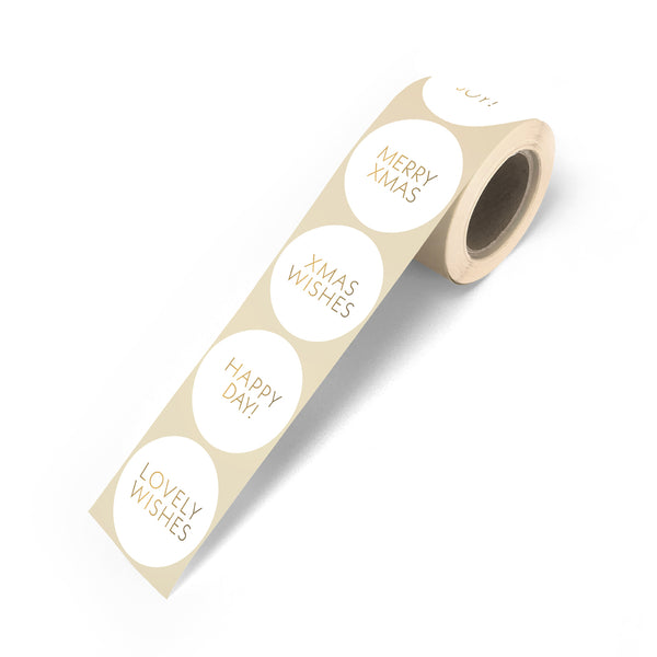 Goudfolie Stickers - Christmas Wishes Wit