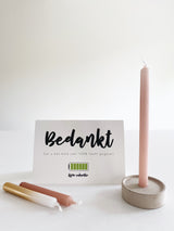 Cadeauset bedankt Kaarsen Set