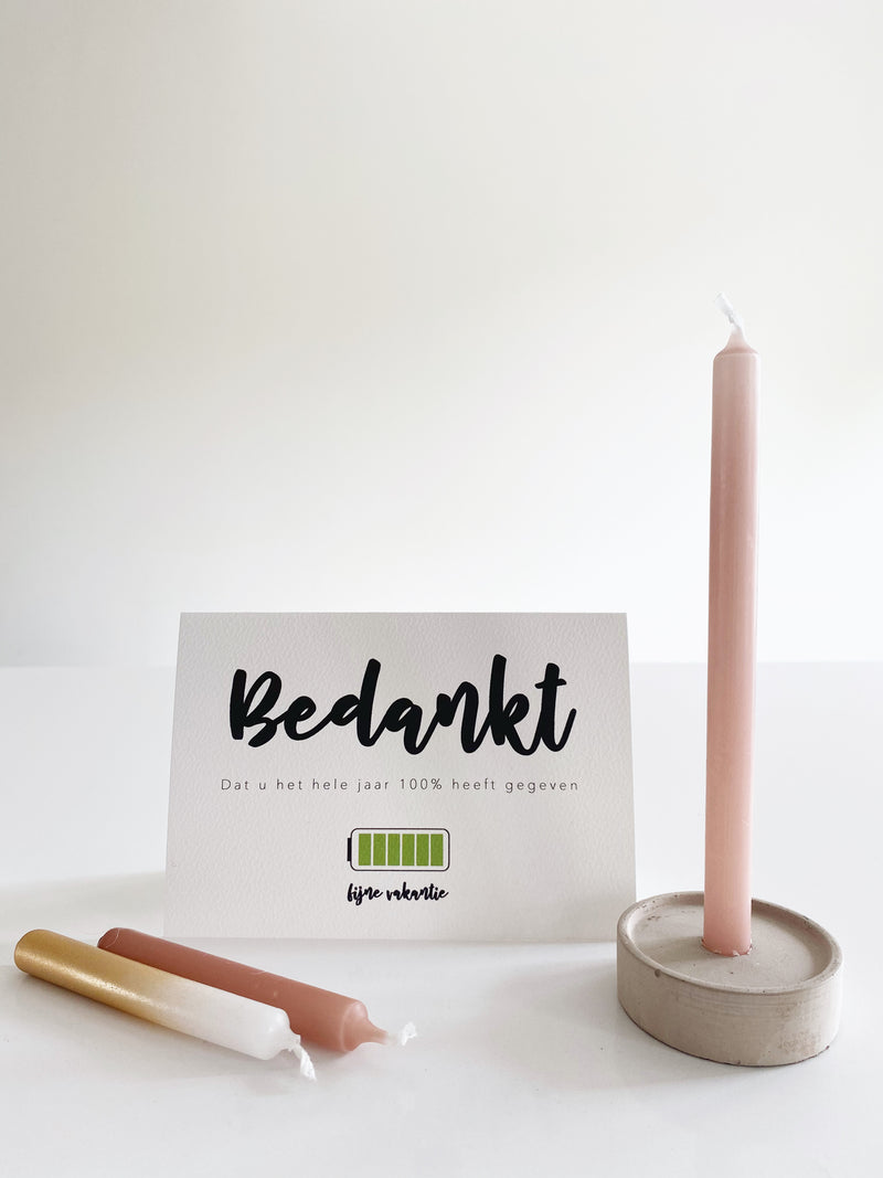 Cadeauset bedankt Kaarsen Set